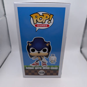 Sonic The Hedgehog #1036 Sonic With Hero Chad Pop Vinyl Flocked FRENLY BRICKS - Open 7 Days