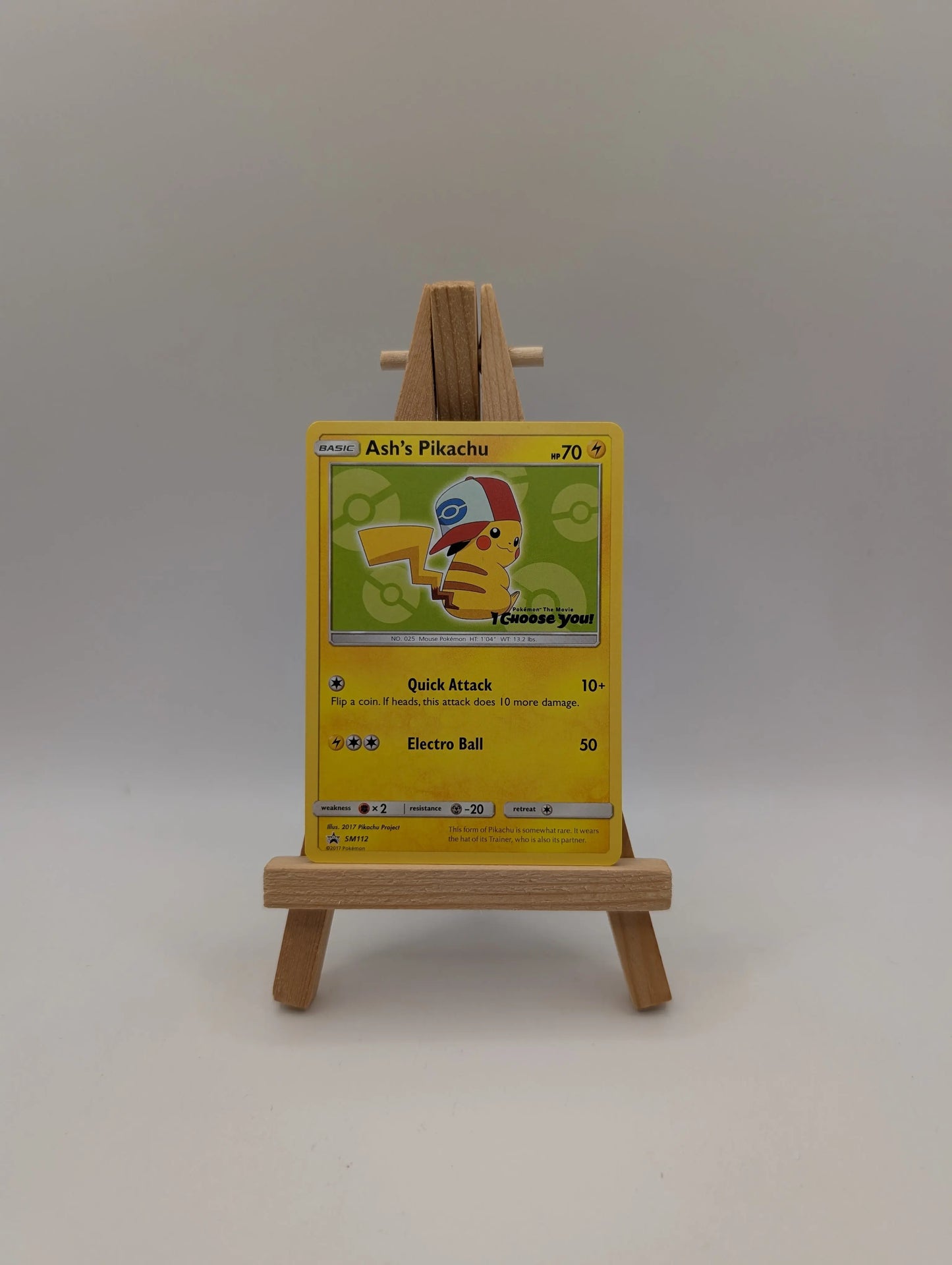 Pokemon Ash's Pikachu #SM112 Sun And Moon Black Star Promo Stamped Holo TCG LP FRENLY BRICKS - Open 7 Days