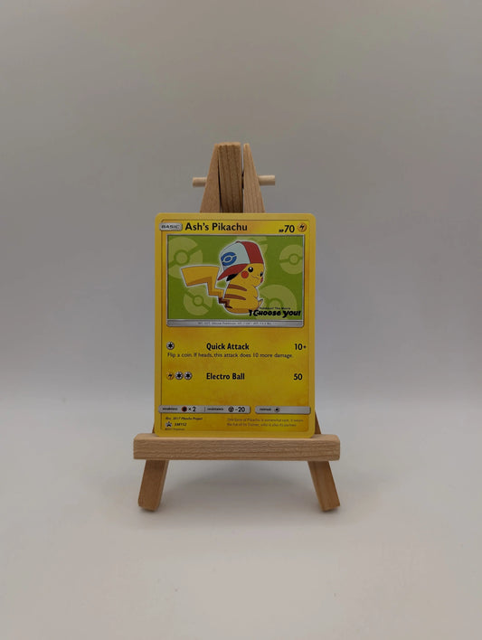 Pokemon Ash's Pikachu #SM112 Sun And Moon Black Star Promo Stamped Holo TCG LP FRENLY BRICKS - Open 7 Days
