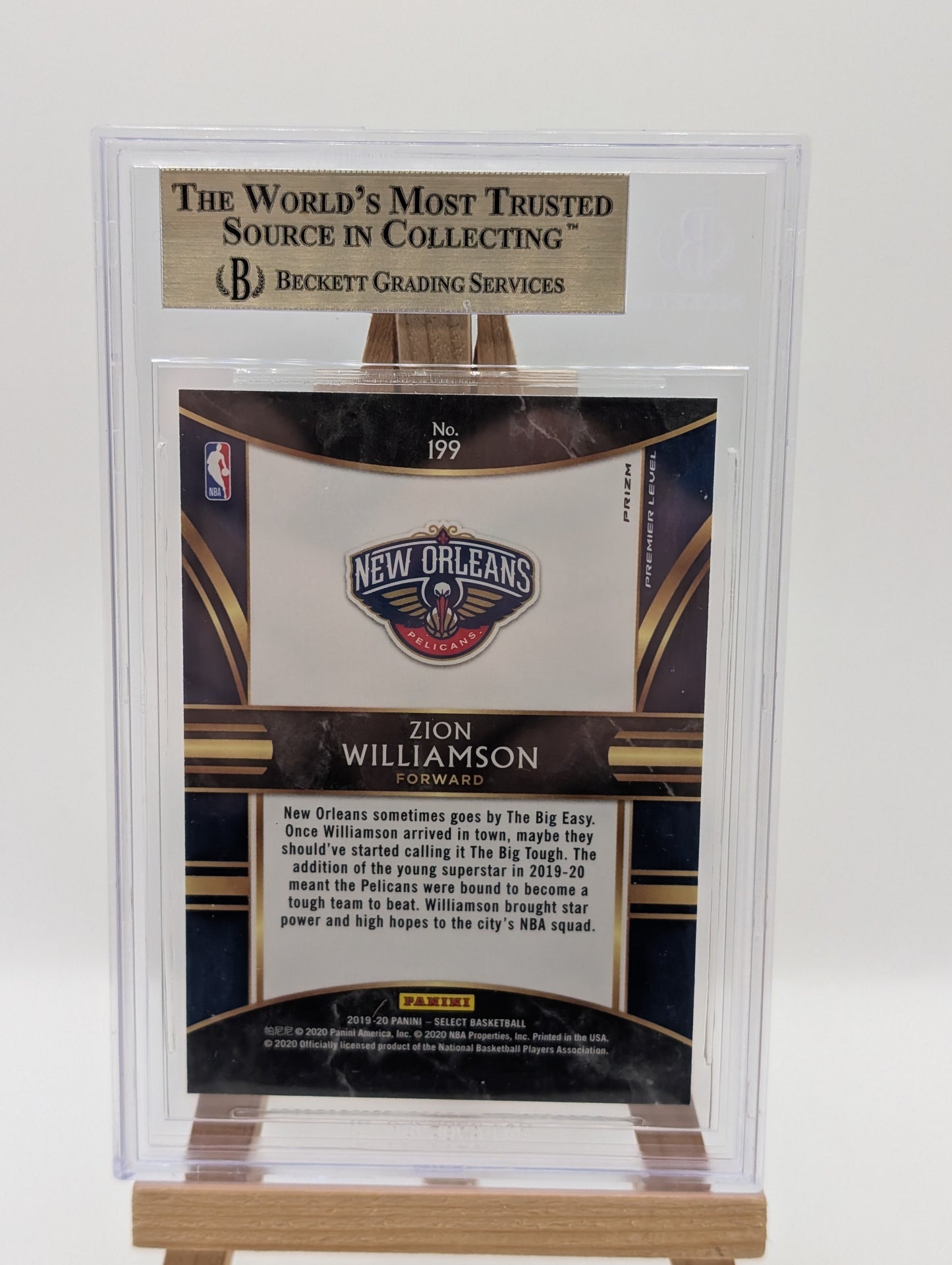 2019 Zion Williamson Panini Select Silver Disco Prizm Premier RC BGS 9.5 FRENLY BRICKS - Open 7 Days