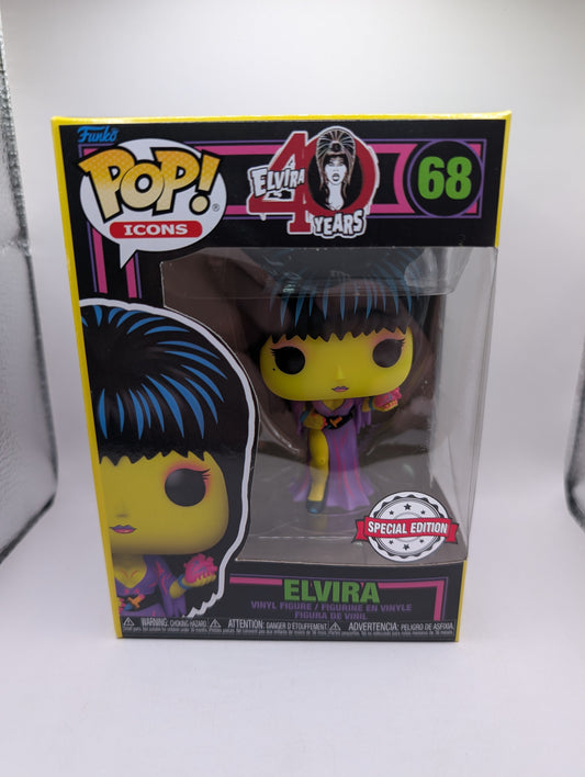 Elvira: Mistress of the Dark - Elvira Blacklight Pop! Vinyl Figure (RS) #68 FRENLY BRICKS - Open 7 Days