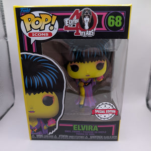 Elvira: Mistress of the Dark - Elvira Blacklight Pop! Vinyl Figure (RS) #68 FRENLY BRICKS - Open 7 Days