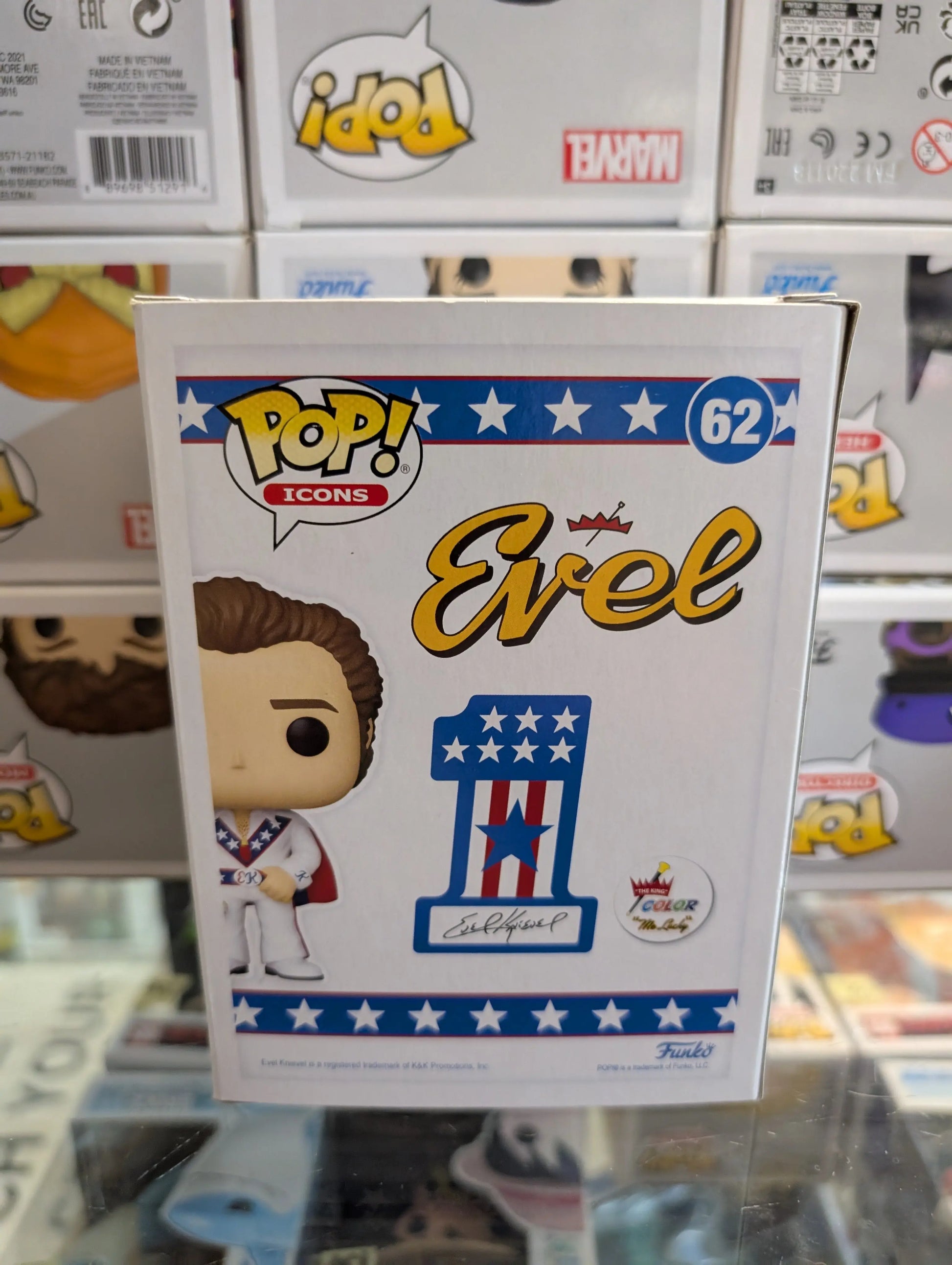 Evel Knievel (with Cape) 62 ~ Funko Pop Vinyl ~ Icons FRENLY BRICKS - Open 7 Days