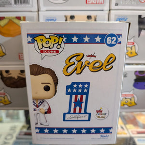Evel Knievel (with Cape) 62 ~ Funko Pop Vinyl ~ Icons FRENLY BRICKS - Open 7 Days