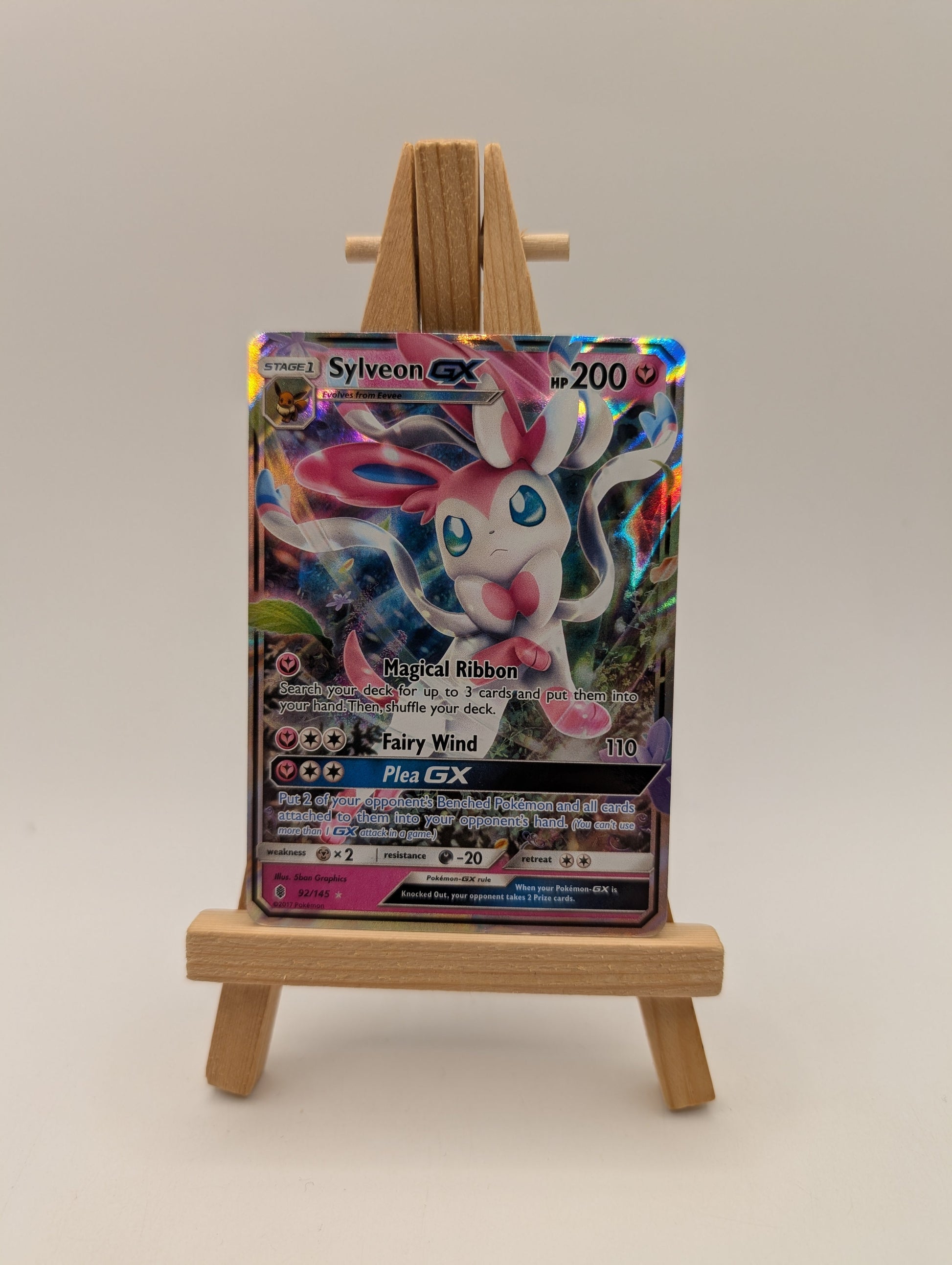 Sylveon GX 92/145 Sm-Guardians Rising Holo Full Art Rare FRENLY BRICKS - Open 7 Days