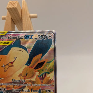 Eevee & Snorlax GX Sm169 Holo TAG TEAM Promo FRENLY BRICKS - Open 7 Days