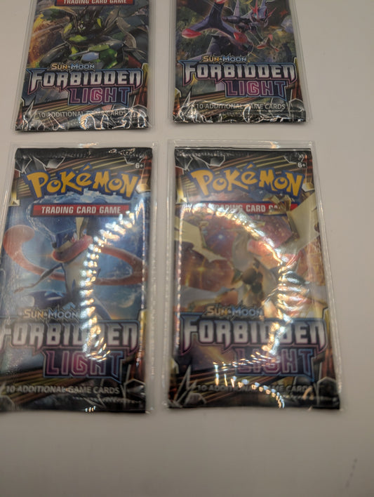 Pokemon Sun & Moon Forbidden Light Sealed Booster Pack - Art Set. 4 Packs FRENLY BRICKS - Open 7 Days