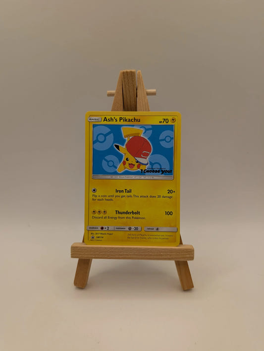 Ash's Pikachu SM114 Sun & Moon Black Star Promo I CHOOSE YOU! Pokémon 2017