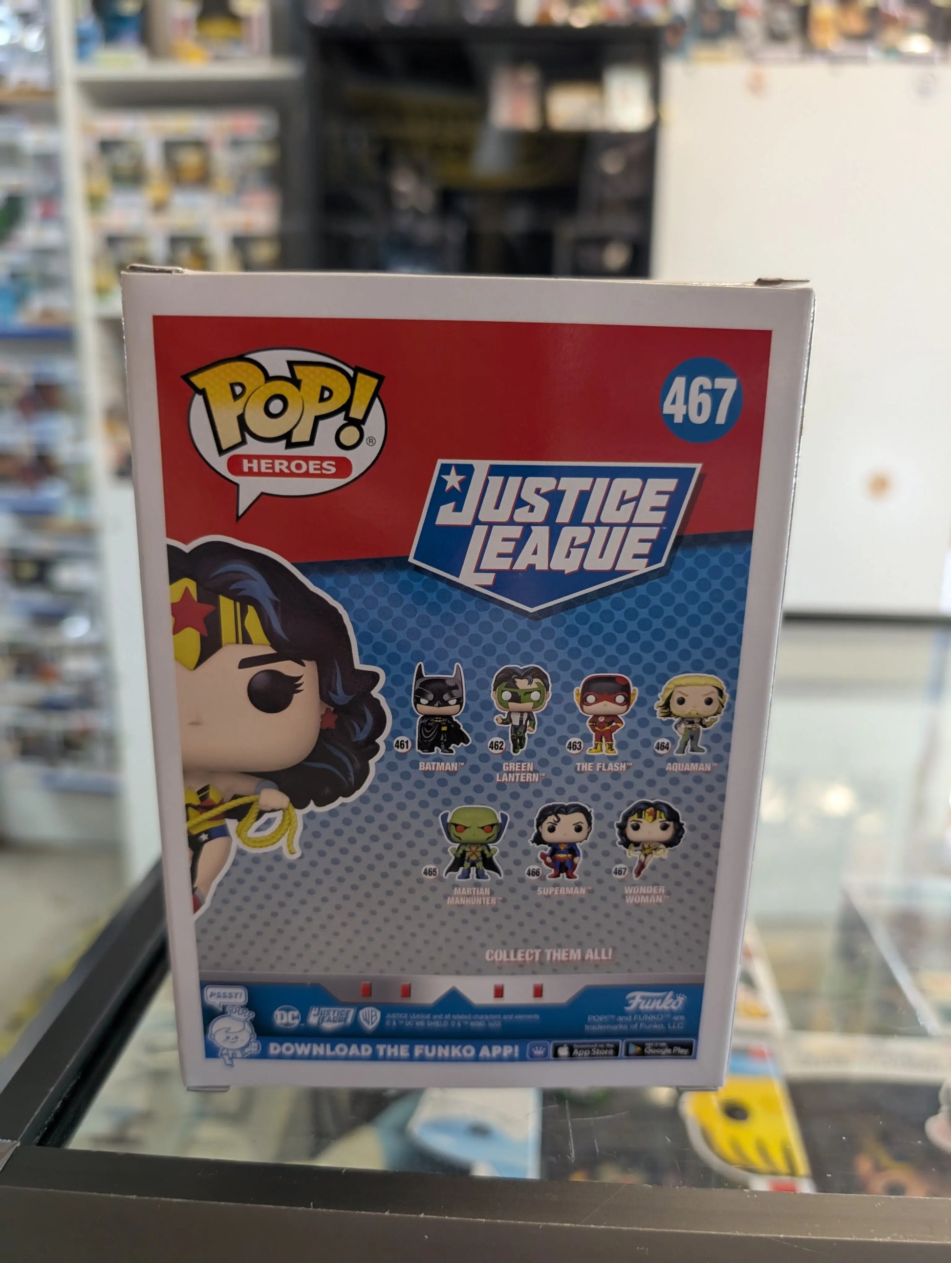 Funko Pop Heroes Justice League Wonder Woman #467 FRENLY BRICKS - Open 7 Days