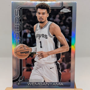 2025-26 Topps Chrome Victor Wembanyama #221 Silver Refractor Spurs FRENLY BRICKS - Open 7 Days