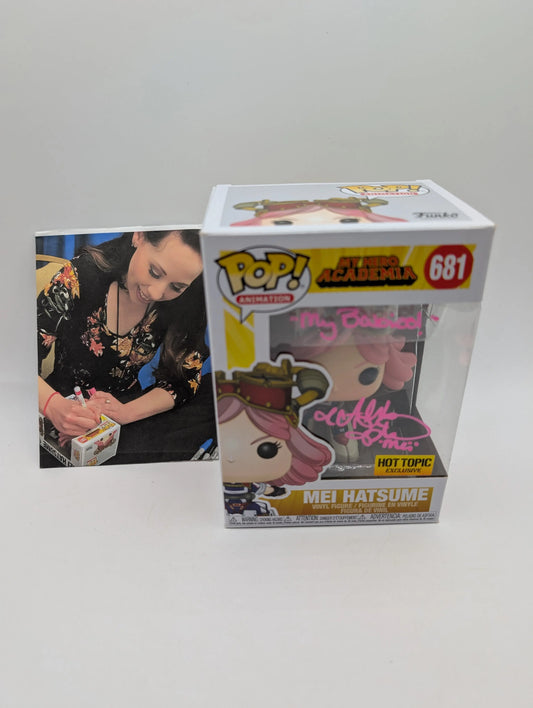 Funko Pop! Animation Signed My Hero Academia MEI HATSUME 681 Signed FRENLY BRICKS - Open 7 Days