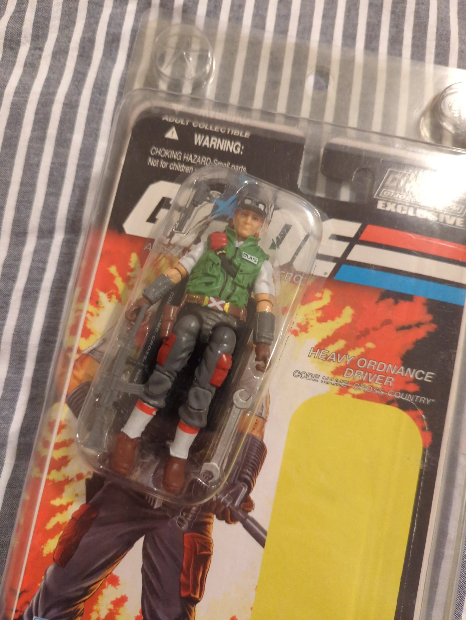 GI Joe Cross Country Figure LOOSE ON CARD FRENLY BRICKS - Open 7 Days