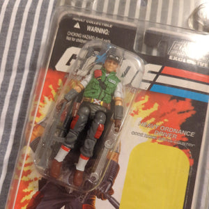 GI Joe Cross Country Figure LOOSE ON CARD FRENLY BRICKS - Open 7 Days