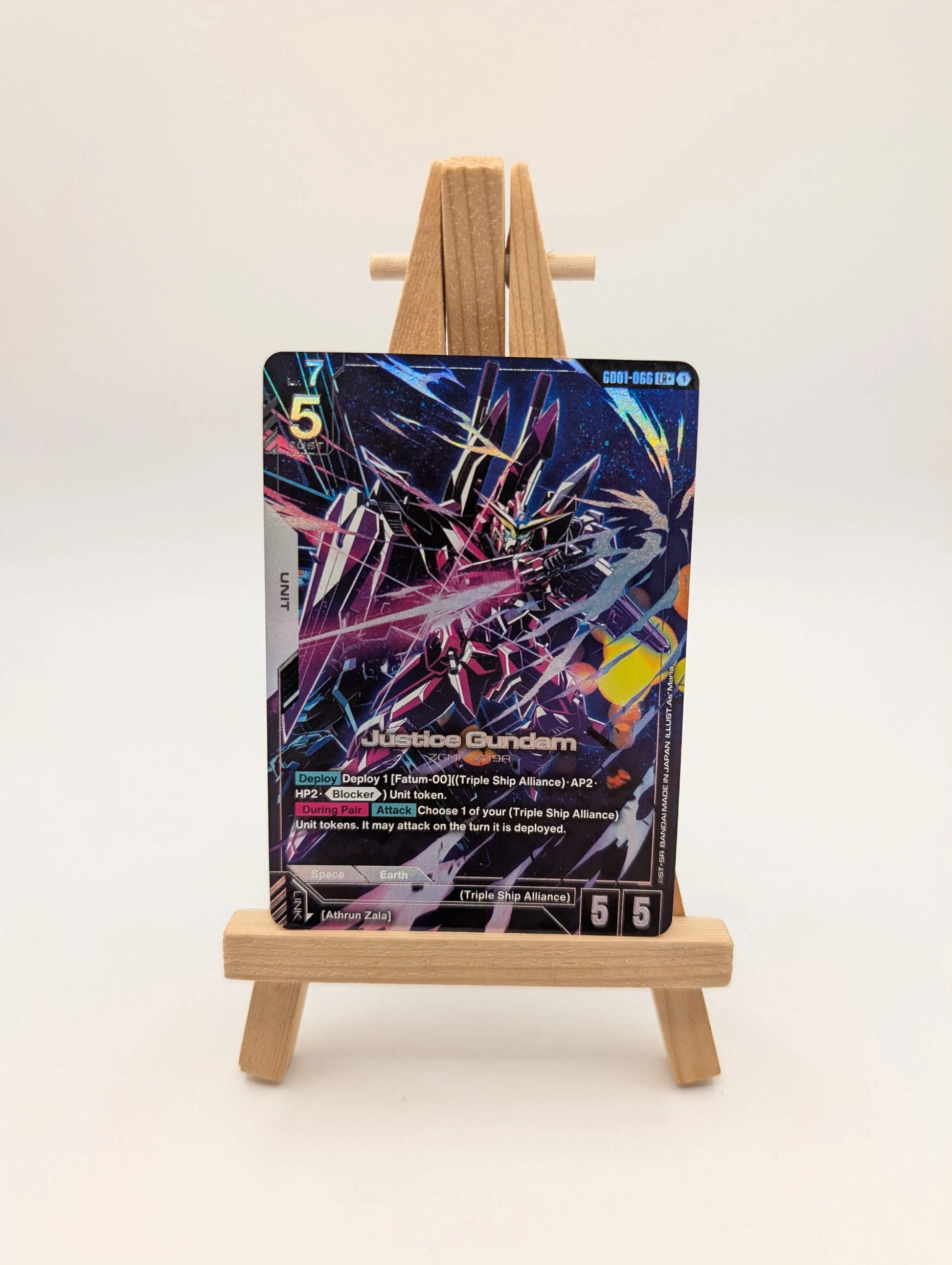 2025 Gundam Card Game Chinese Newtype Rising Justice GD01-066 LR+ Holofoil FRENLY BRICKS - Open 7 Days image 2