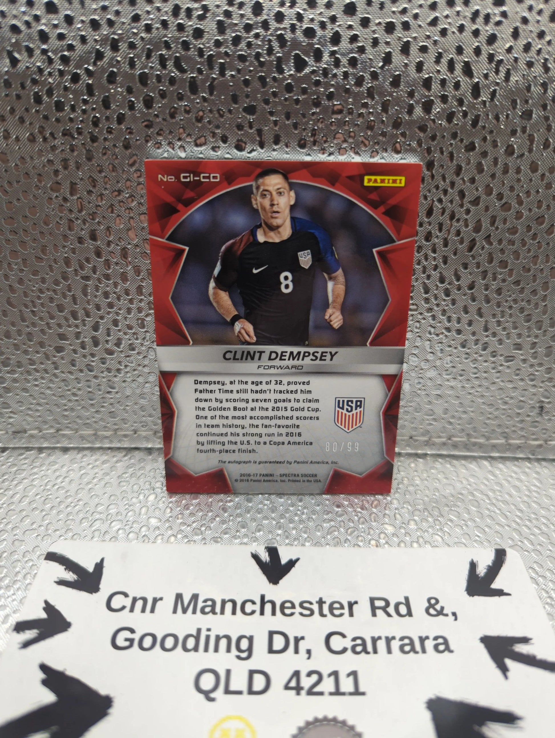 Panini Spectra Global Icons - Clint Dempsey FRENLY BRICKS - Open 7 Days