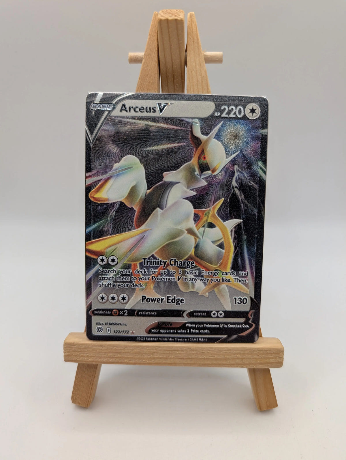METAL Arceus V 122/172 Brilliant Stars Ultra Rare Promo Pokemon Card FRENLY BRICKS - Open 7 Days image 2