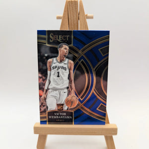 VICTOR WEMBANYAMA 2023/24 PANINI SELECT PREMIER BLUE ROOKIE CARD #121 FRENLY BRICKS - Open 7 Days