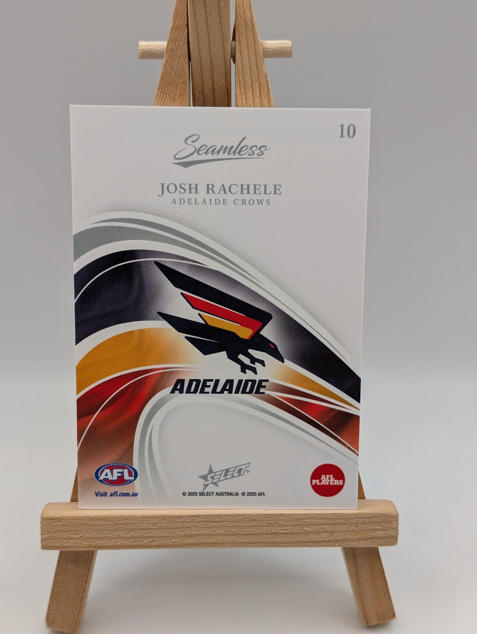 Josh Rachelle Seamless Base #50/95 2025 AFL Select Adelaide Crows FRENLY BRICKS - Open 7 Days