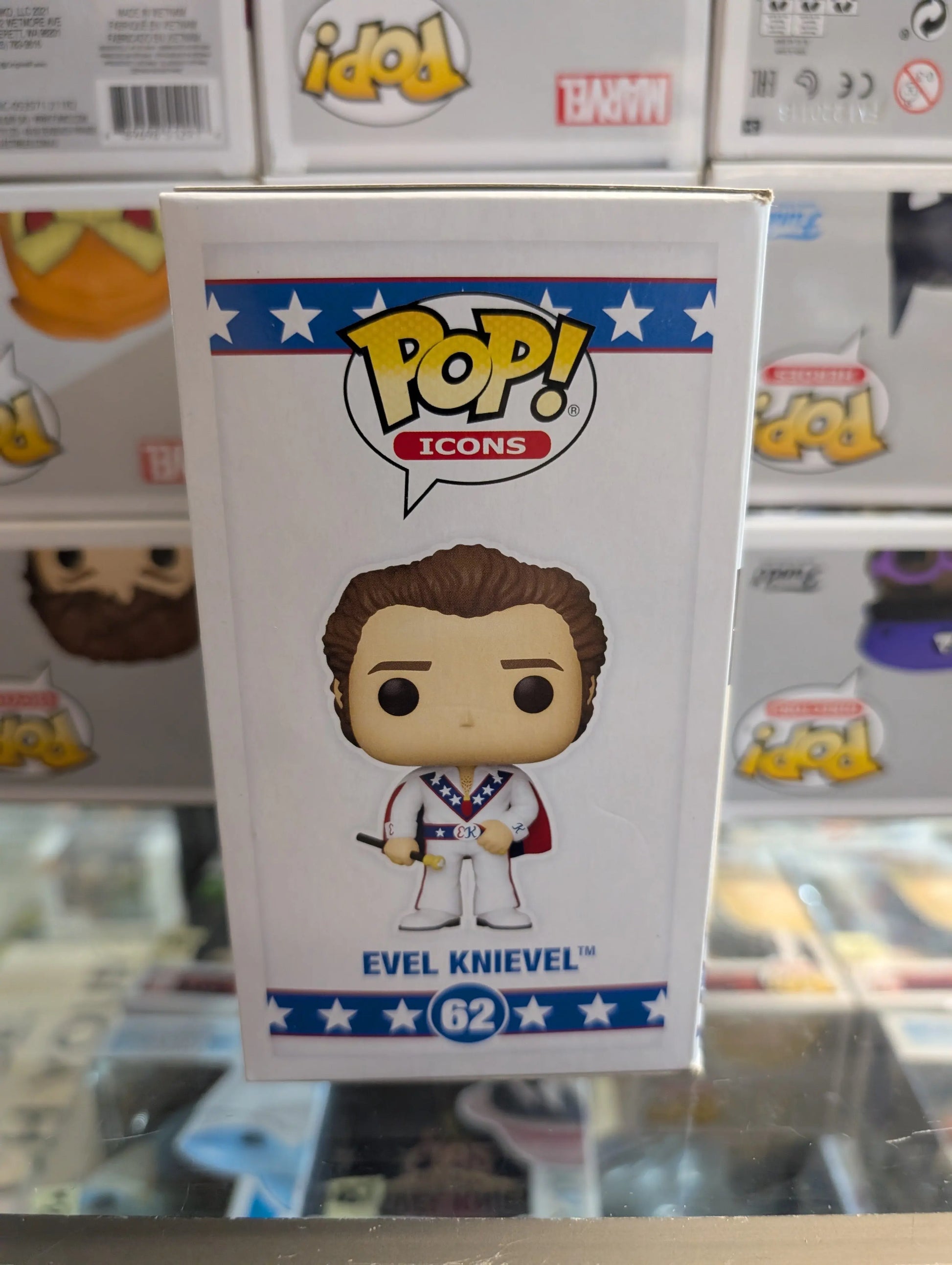 Evel Knievel (with Cape) 62 ~ Funko Pop Vinyl ~ Icons FRENLY BRICKS - Open 7 Days