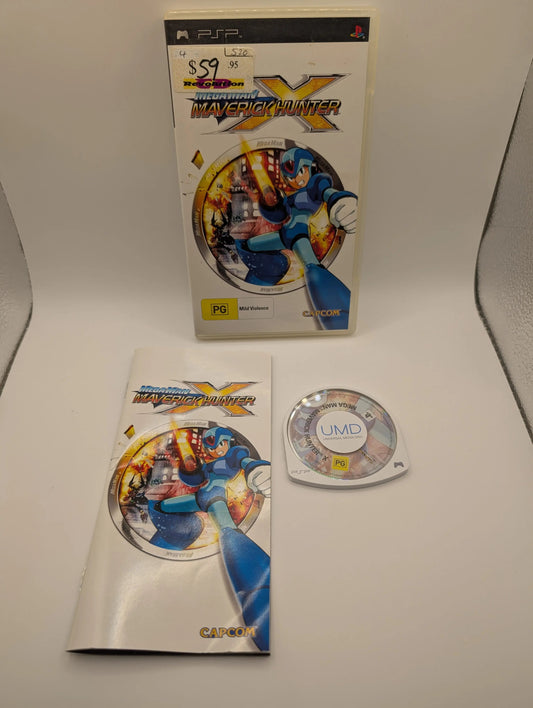 Mega Man: Maverick Hunter X (Sony PSP, 2006) Game Case Manual - Tested FRENLY BRICKS - Open 7 Days