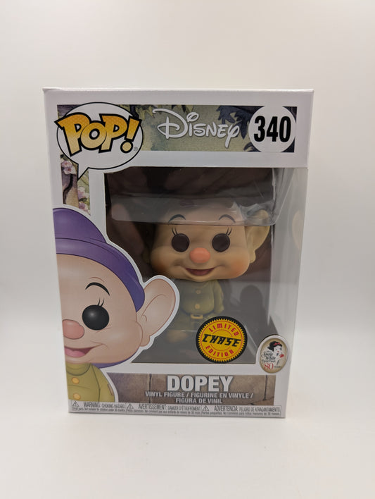 Funko Pop Vinyl Disney Snow White & The Seven  Dwarfs Dopey #340 Chase