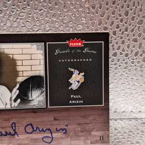 2005-06   Greats of the Game   Autographs #GGPA   Paul Arizin  Basketball FRENLY BRICKS - Open 7 Days