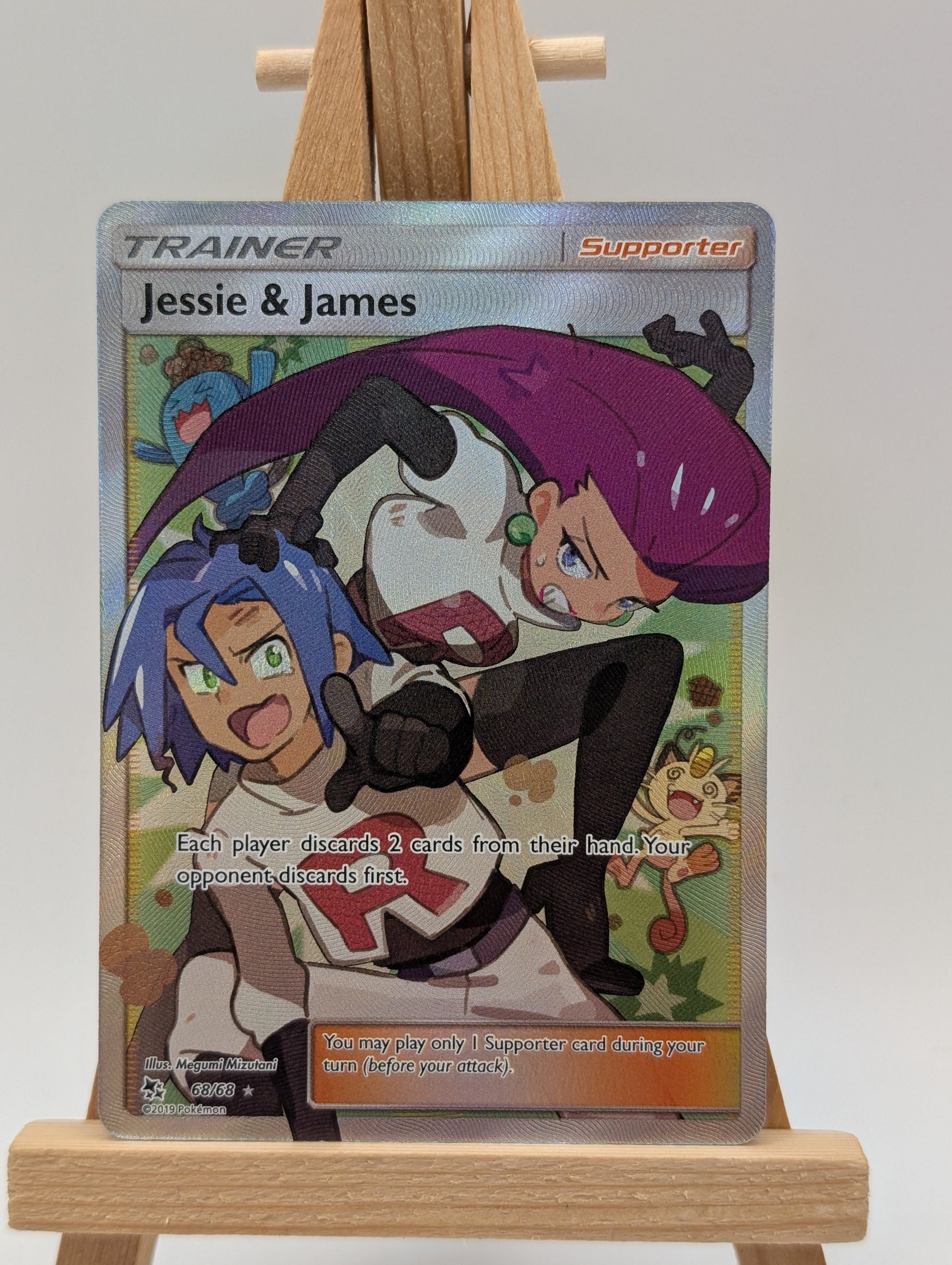 Pokemon TCG Jesse And James Full Art Trainer Card 68/68 Hidden Fates FRENLY BRICKS - Open 7 Days