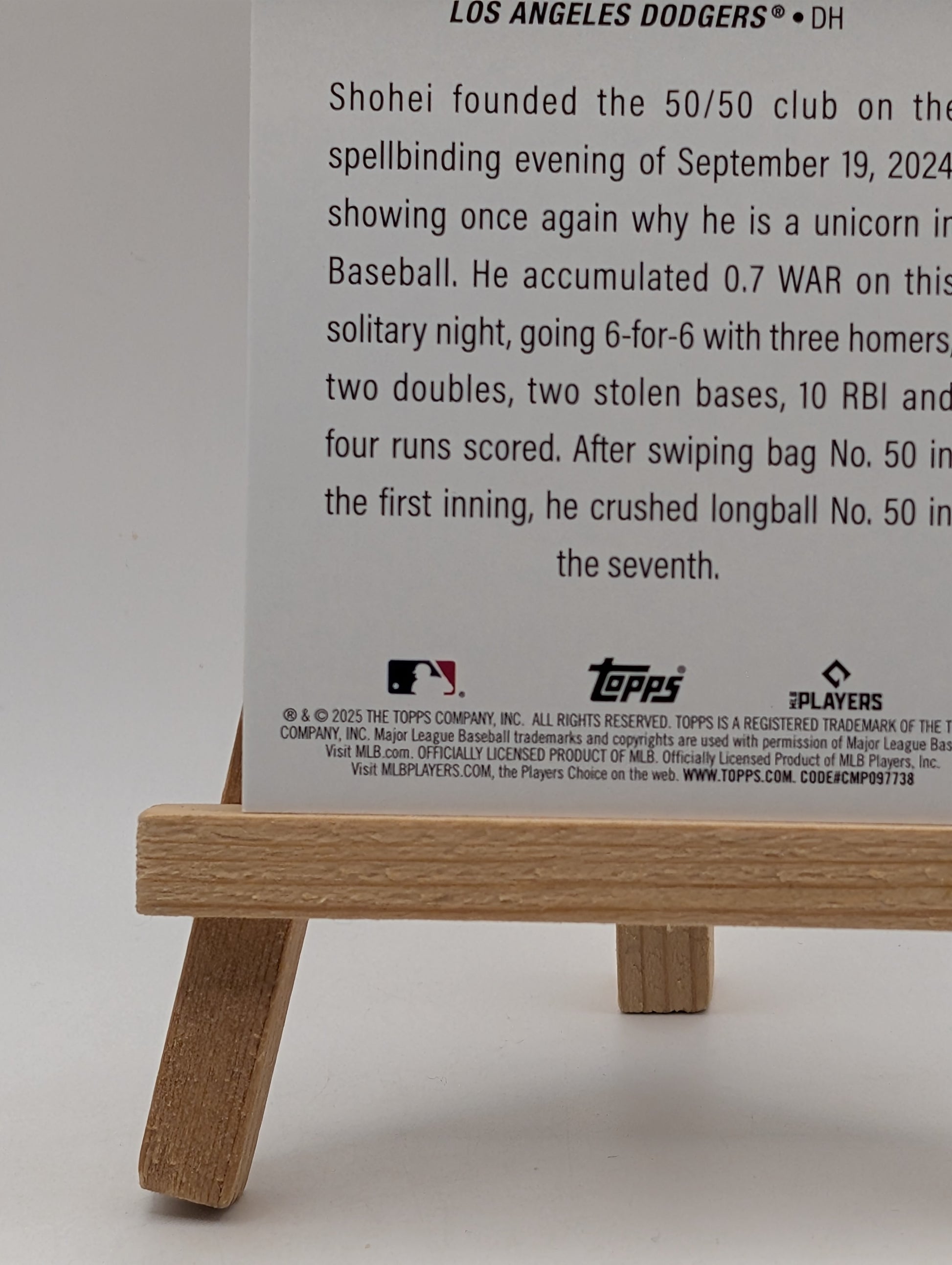 2025 Topps Series 1 Greatest Hits Shohei Ohtani #GH25 50/50 Green Foil /99 MVP