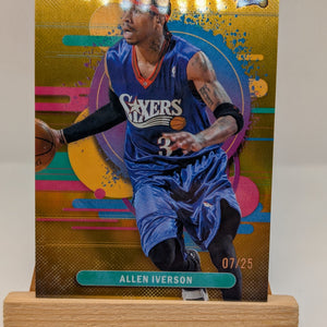 2025-26 Topps Finest Allen Iverson #191 Uncommon Gold Refractor /25 FRENLY BRICKS - Open 7 Days