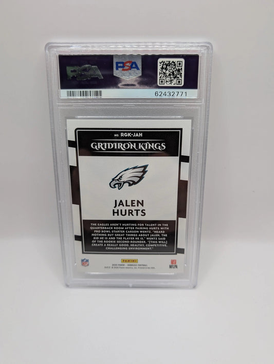 Jalen Hurts (RC) PSA 9 2020 Donruss - Rookie Gridiron Kings SUPER BOWL MVP FRENLY BRICKS - Open 7 Days