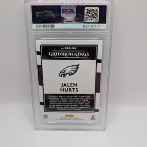 Jalen Hurts (RC) PSA 9 2020 Donruss - Rookie Gridiron Kings SUPER BOWL MVP FRENLY BRICKS - Open 7 Days
