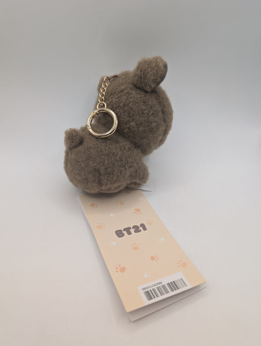 BT21 Baby Cooky More Fluffy Bear Costume Plush Keychain - Official LINE Friends FRENLY BRICKS - Open 7 Days