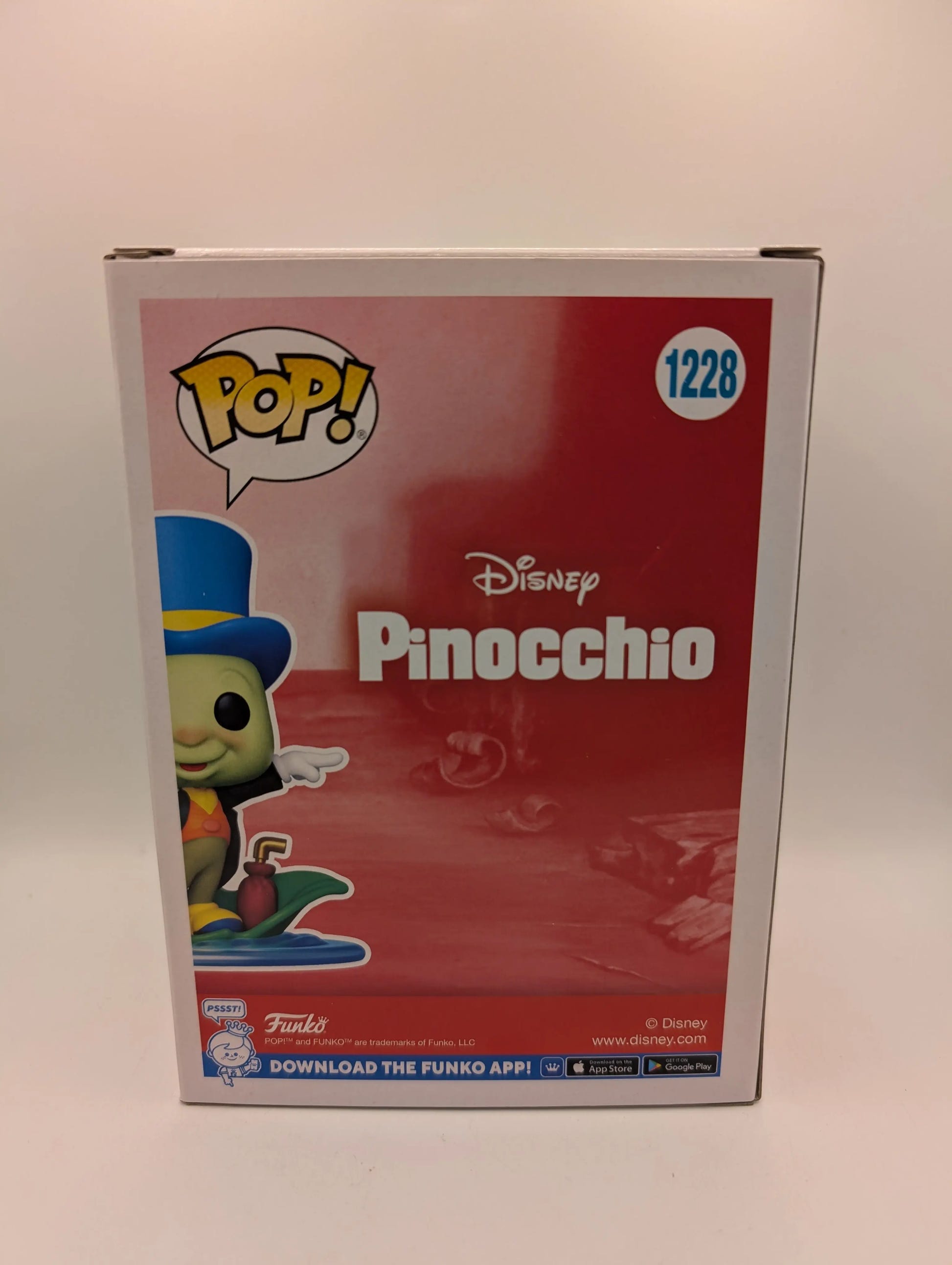 Funko POP! Disney Classics - Jiminy Cricket #1228 - 2022 (Exclusive) FRENLY BRICKS - Open 7 Days image 3
