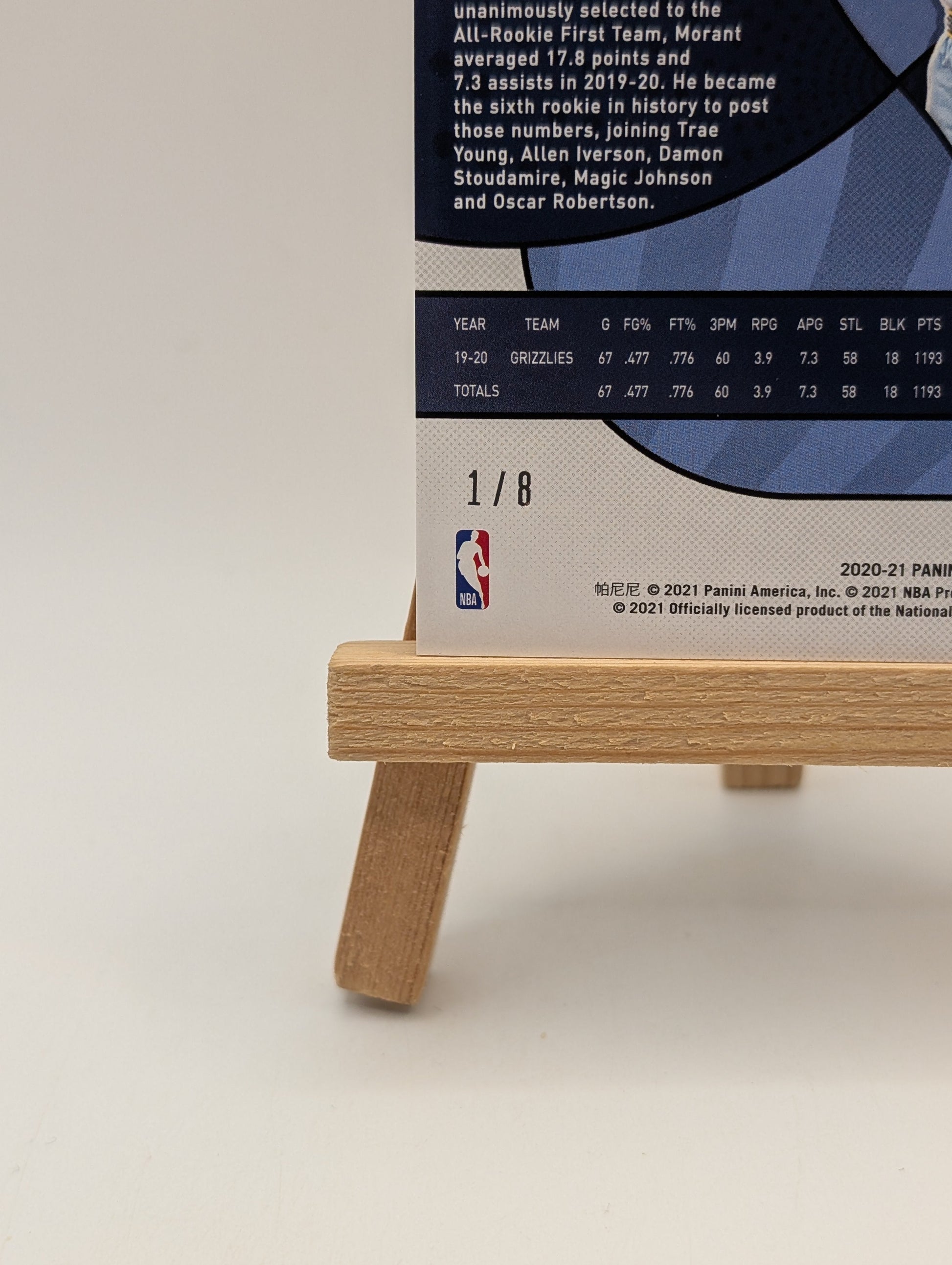 2020-21 Revolution Ja Morant Base No 83 /8 2nd Year FRENLY BRICKS - Open 7 Days