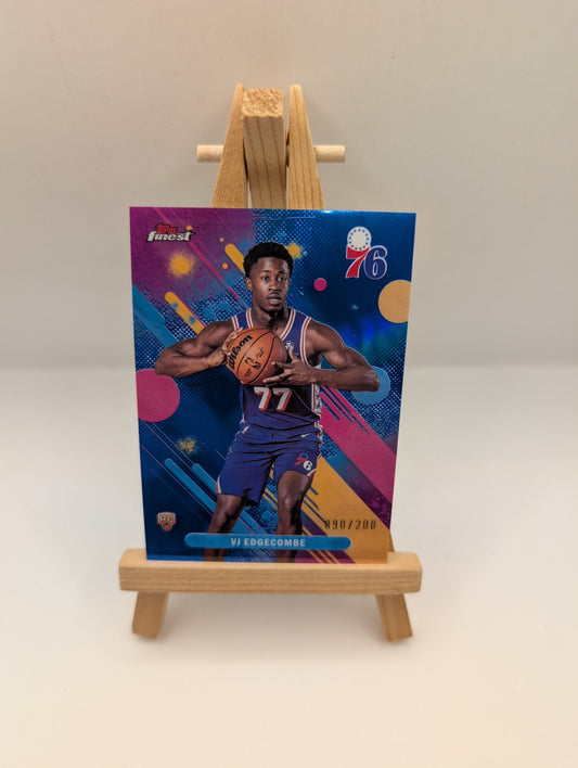 2025-26 Topps Finest - Common VJ Edgecombe #3 Blue Refractor /200 (RC)! FRENLY BRICKS - Open 7 Days