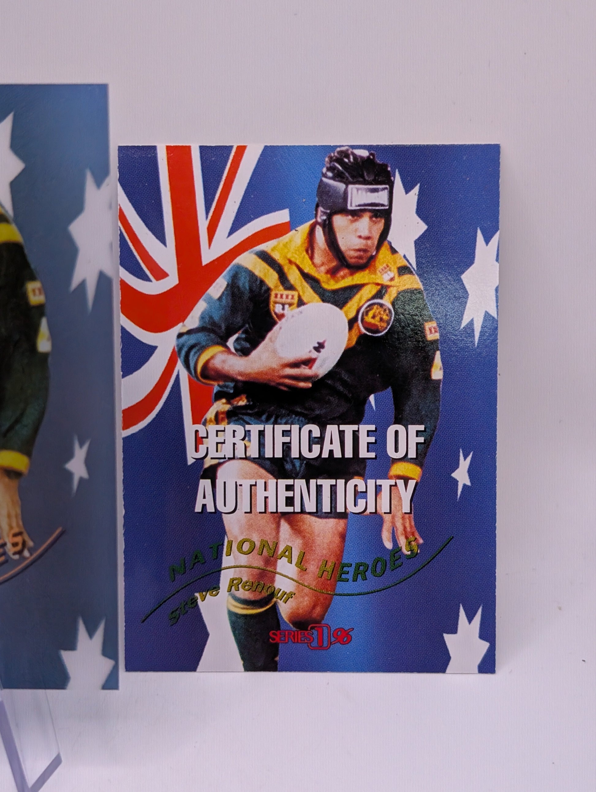 1996 Dynamic Rugby League National Heroes NH5 Steve Renouf Redemption/Auto/Cert FRENLY BRICKS - Open 7 Days