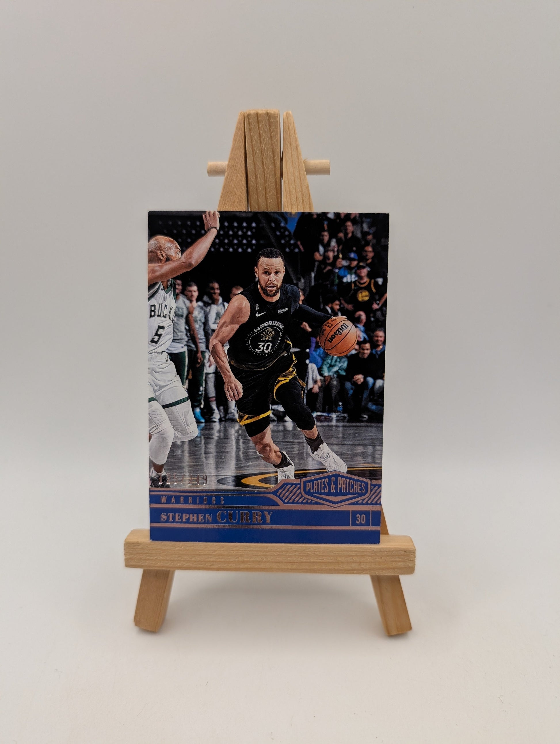 Stephen Curry SILVER FOIL #/249 CARD JERSEY #30 Warriors 2022 Plates and Patches FRENLY BRICKS - Open 7 Days