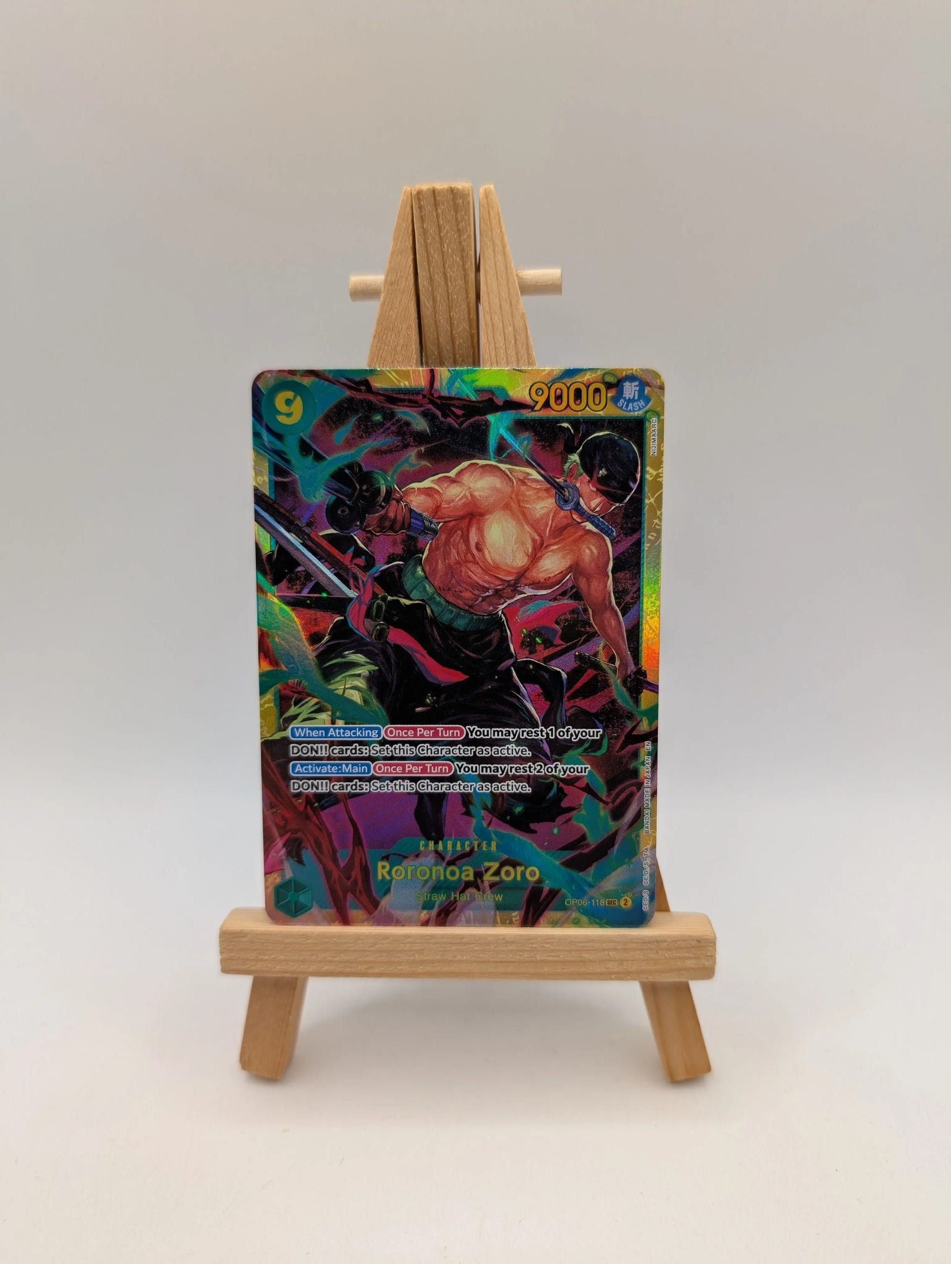One Piece TCG- Roronoa Zoro OP06-118 SEC Secret Rare Art English NM FRENLY BRICKS - Open 7 Days image 1