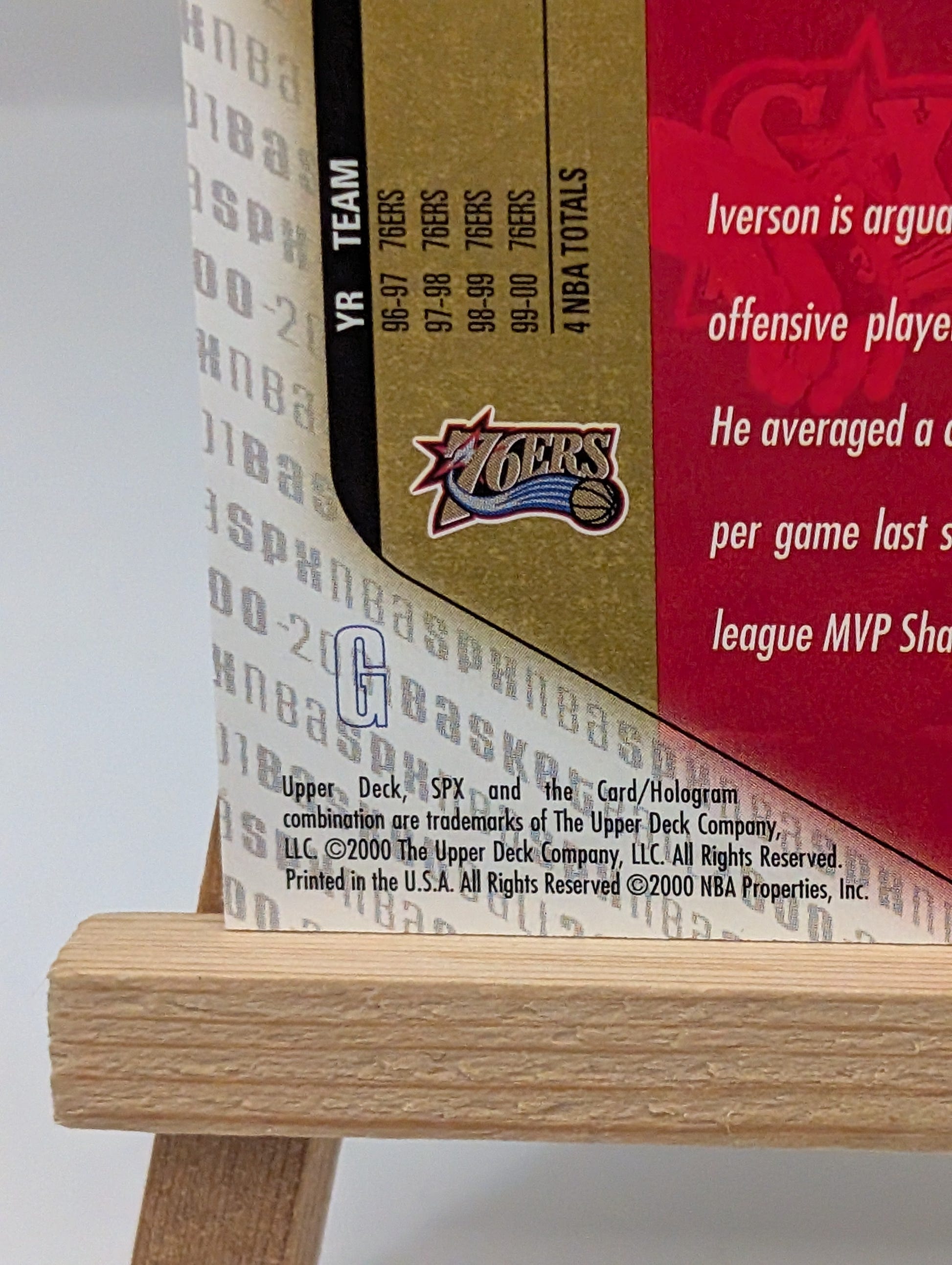 Allen Iverson [Spectrum] #3 2000 Spx /25 NBA FRENLY BRICKS - Open 7 Days image 11