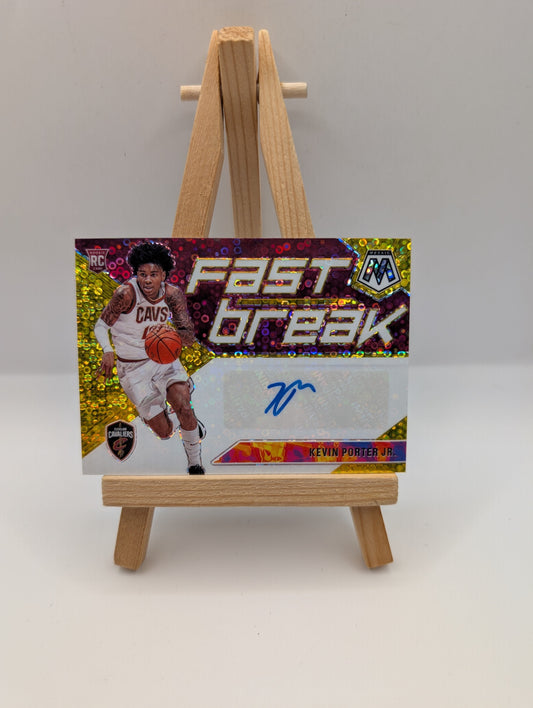 KEVIN PORTER JR 2019-20 Panini Mosaic Fast Break Rookie Auto Gold Disco #/10 RC FRENLY BRICKS - Open 7 Days