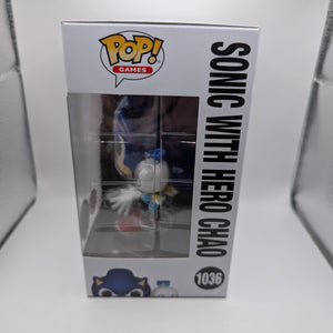 Sonic The Hedgehog #1036 Sonic With Hero Chad Pop Vinyl Flocked FRENLY BRICKS - Open 7 Days