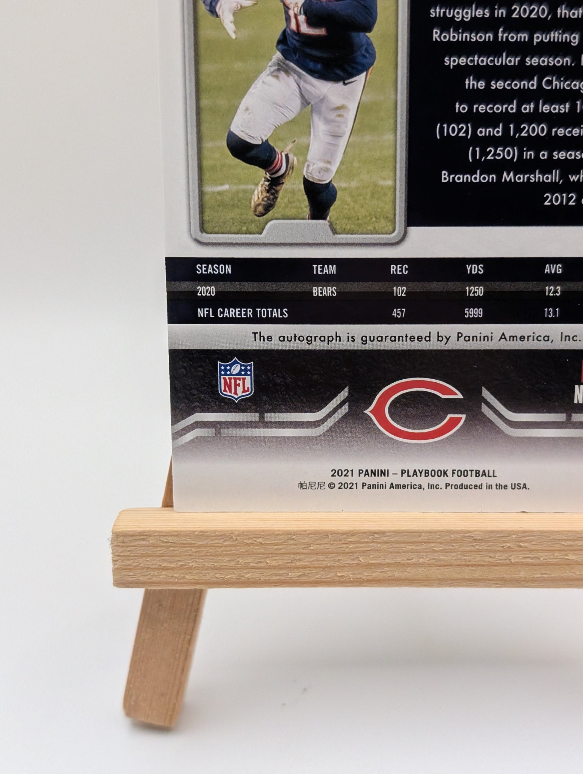 2021 Panini Playbook Allen Robinson II Green /10 Auto Short Print No. 16 Bears FRENLY BRICKS - Open 7 Days