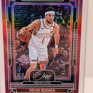 DEVIN BOOKER 2024-25 PANINI ONE AND ONE BASKETBALL RED SUNS /15 Q4003 FRENLY BRICKS - Open 7 Days