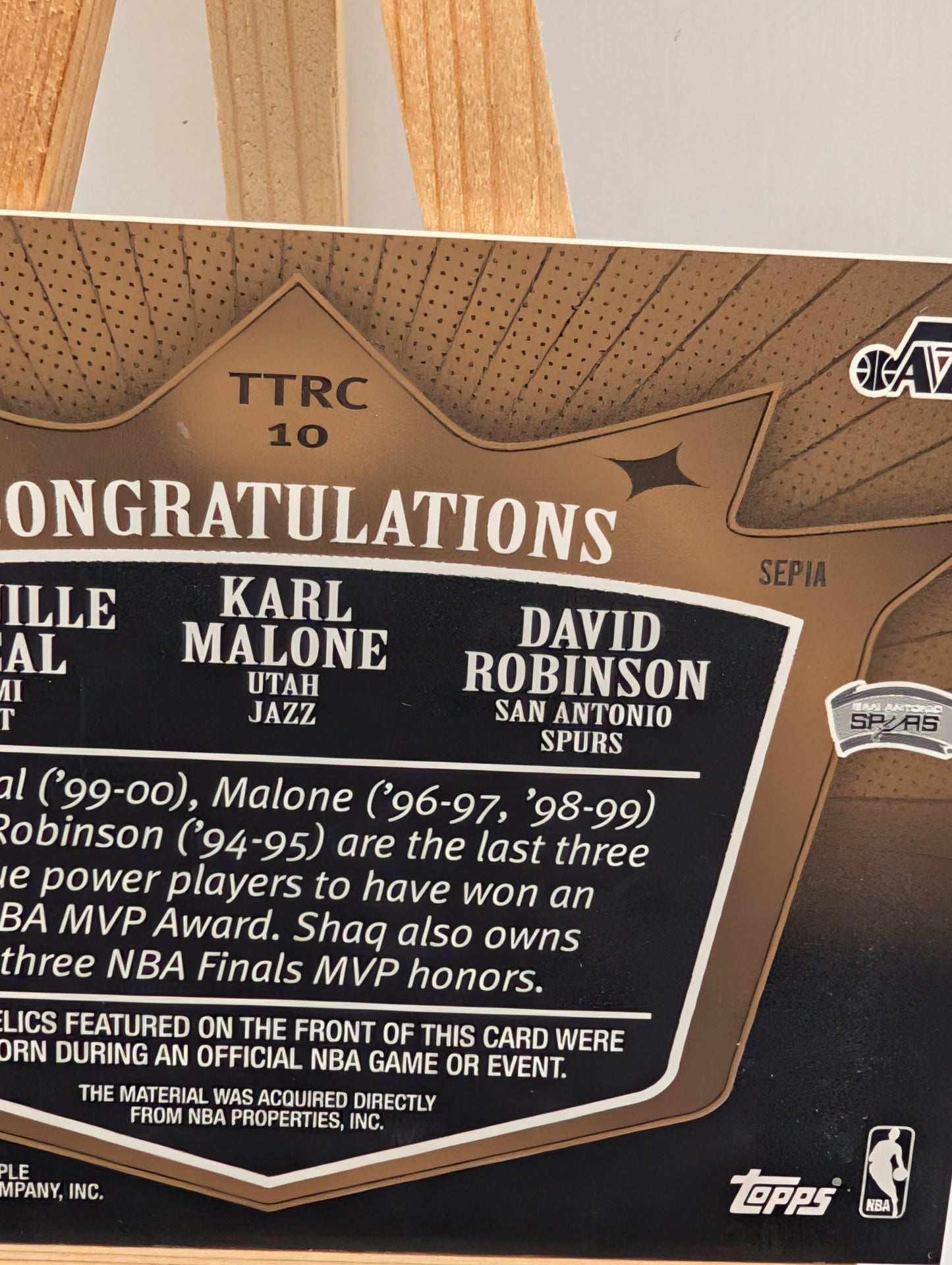 2007 Topps Threads SEPIA /9 RELICS COMBOS Shaquille Karl Malone David Robinson FRENLY BRICKS - Open 7 Days