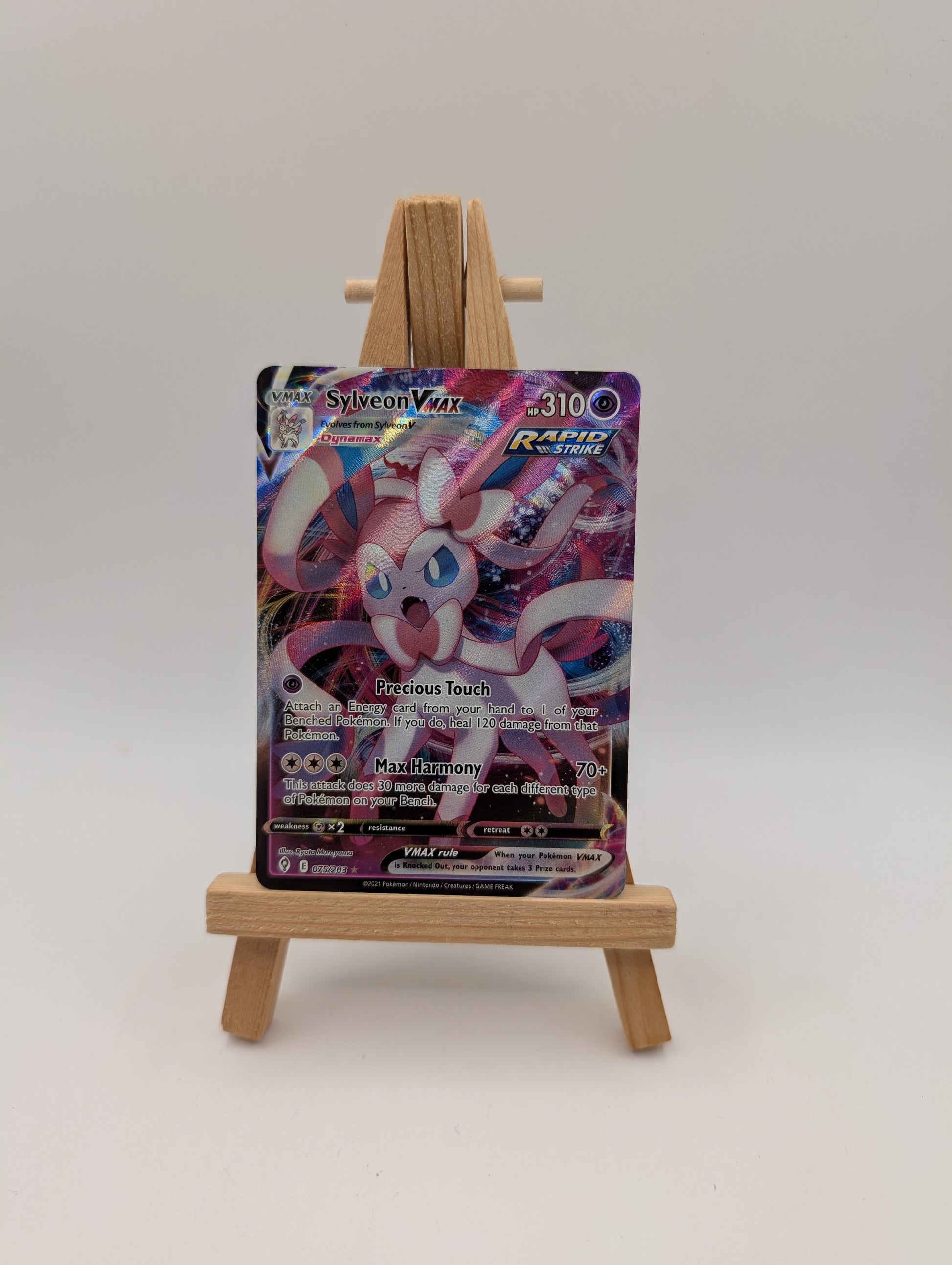 Sylveon Vmax 075/203 Ultra Rare Evolving Skies Pokemon TCG (2)