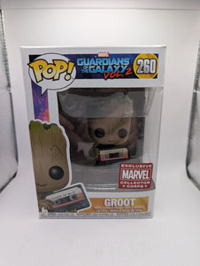Funko Pop! Groot w/Mix Tape #260 - Marvel Collector Corps Exclusive