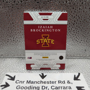 2022 Panini National Treasures - Isaiah Brockington - Iowa State ON CARD AUTO PATCH FRENLY BRICKS - Open 7 Days