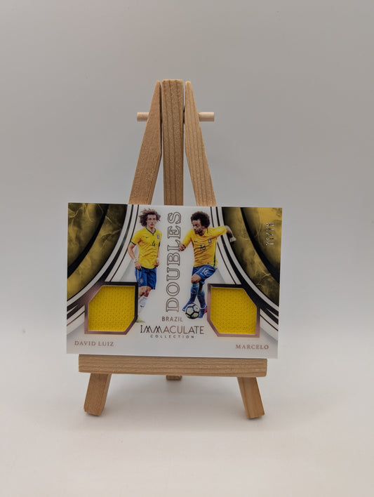 David Luiz Marcelo DUAL PATCH 2017 Immaculate TD-BRZ Remarkable Memorabilia /75 FRENLY BRICKS - Open 7 Days