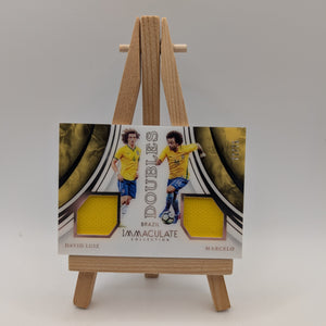 David Luiz Marcelo DUAL PATCH 2017 Immaculate TD-BRZ Remarkable Memorabilia /75 FRENLY BRICKS - Open 7 Days