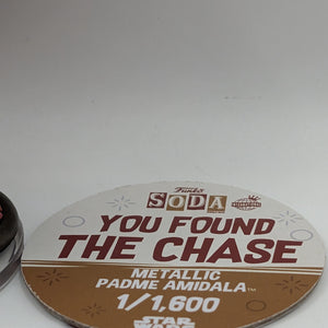 Padme Amidala Metallic Star Wars Funko Soda! Chase 1/1,600 LTD PCS RARE VHTF FRENLY BRICKS - Open 7 Days